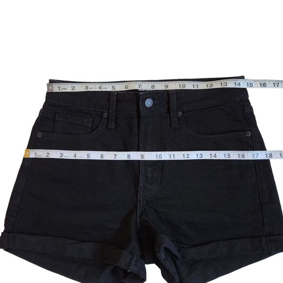 Old Navy black jack High Rise OG Straight 3 in secret smooth pockets shorts sz 6 - Picture 9 of 11